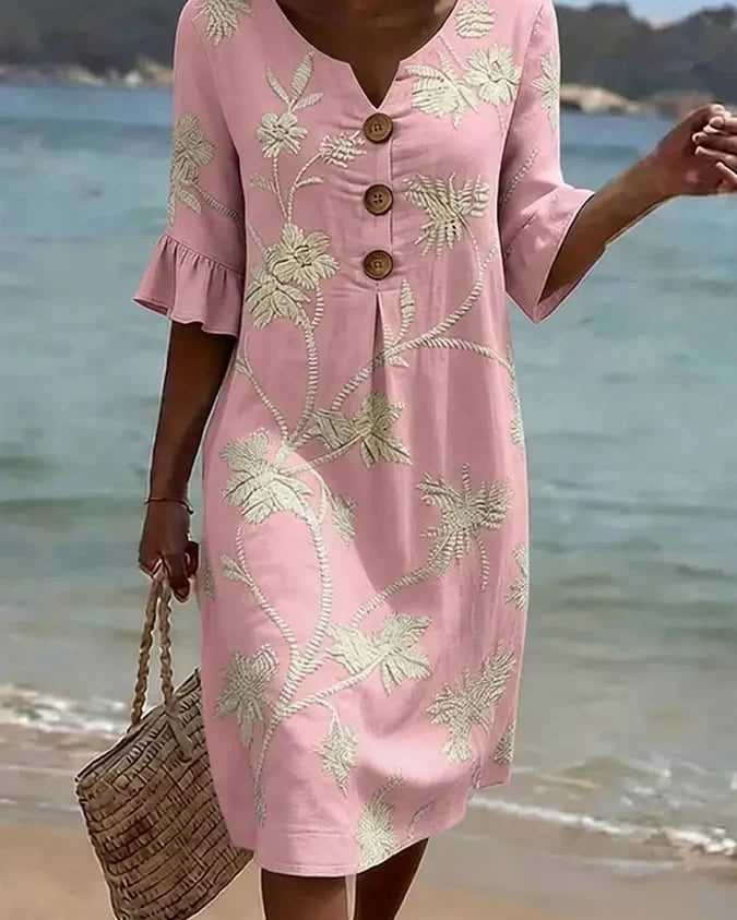 Vestido Floral Rosa Romántico