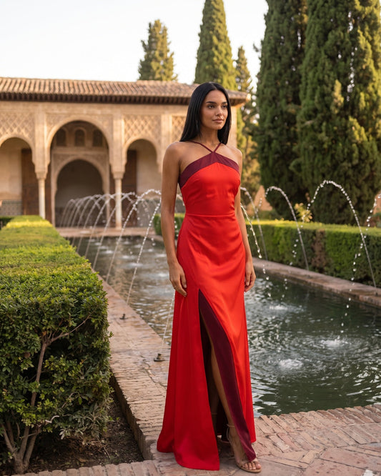 Vestido Oasis en rojo - Generalife, Alhambra