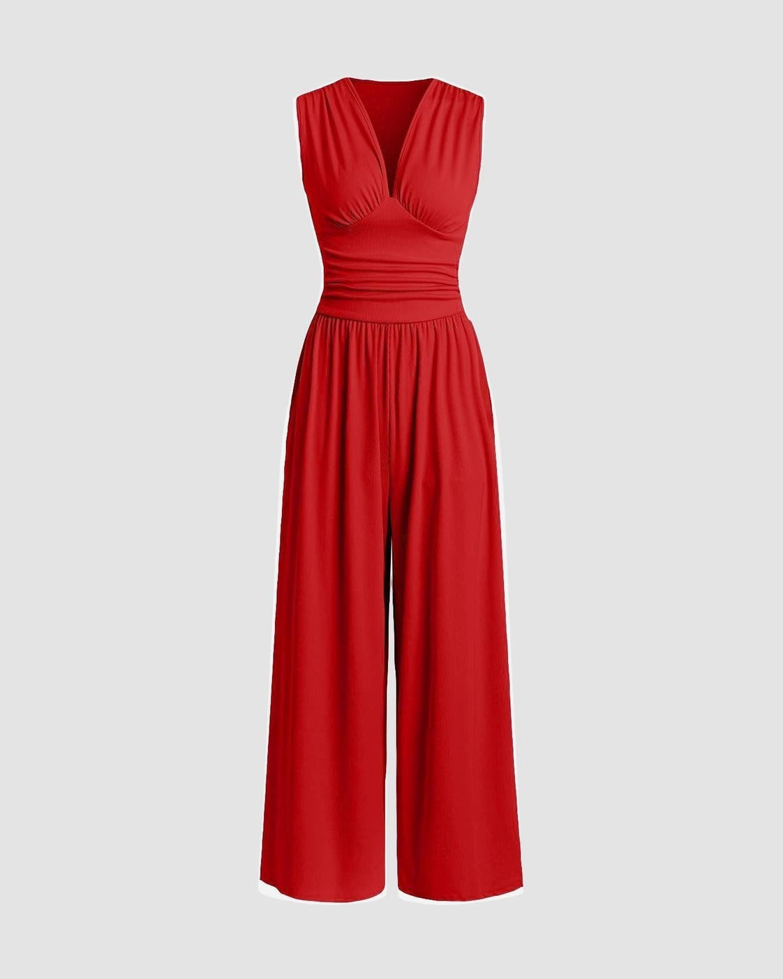 Caridad – Mono Elegante Sin Mangas de Pierna Ancha
