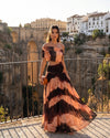 Vestido Toledo Naranja y Marrón - Ronda, Málaga