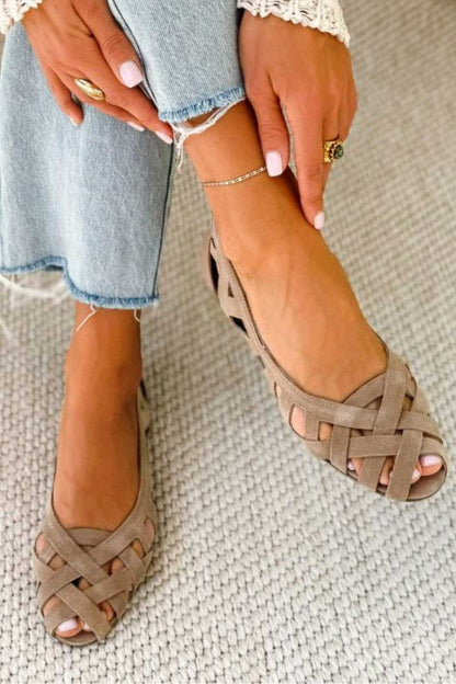 Milano | Sandalias Planas Trenzadas de Colores