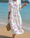 Vestido Floral Morado Fresco de Verano