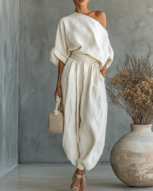 Ariadna | Conjunto de Dos Piezas con Diseño Off-the-Shoulder