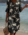 Vestido Floral Negro Elegante