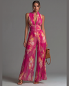 Mono Andrea Fucsia | Jumpsuit Plisado de Gasa