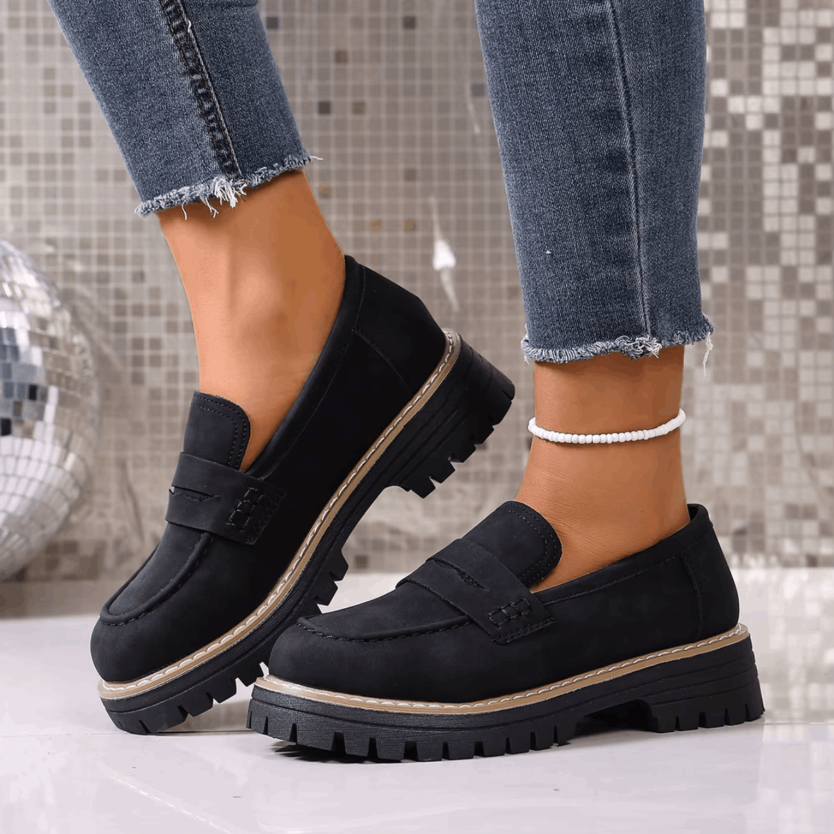 Carmen | Mocasines con Plataforma Estilo Universitario