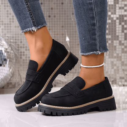 Carmen | Mocasines con Plataforma Estilo Universitario