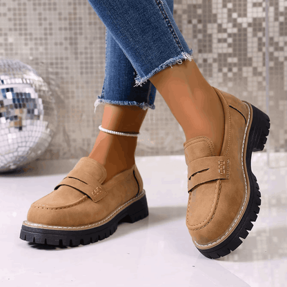 Carmen | Mocasines con Plataforma Estilo Universitario
