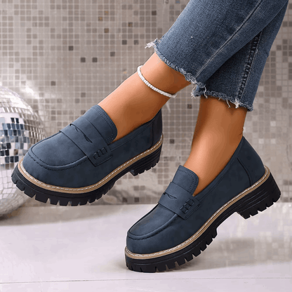 Carmen | Mocasines con Plataforma Estilo Universitario