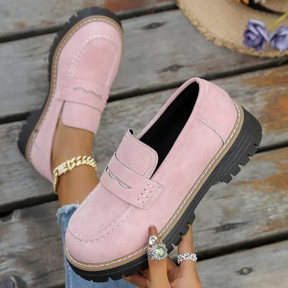 Carmen | Mocasines con Plataforma Estilo Universitario
