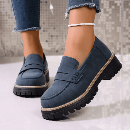 Carmen | Mocasines con Plataforma Estilo Universitario