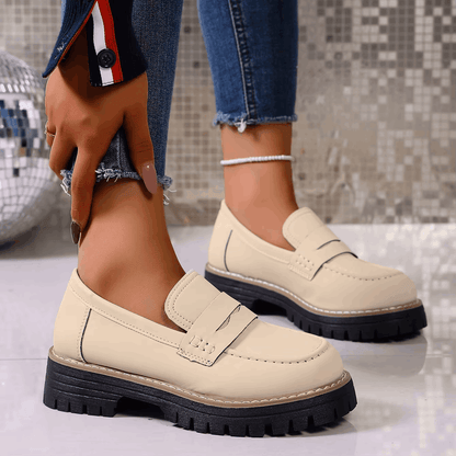 Carmen | Mocasines con Plataforma Estilo Universitario