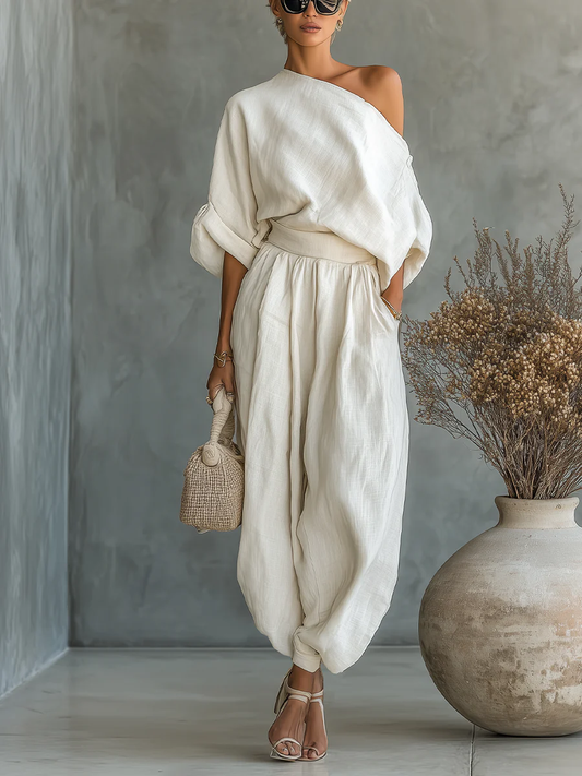 Ariadna | Conjunto de Dos Piezas con Diseño Off-the-Shoulder