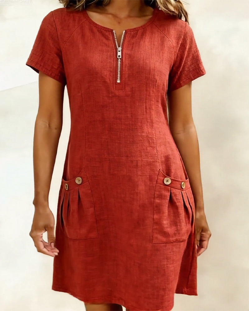 Cuccitini | Vestido de algodón con cremallera