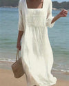 Vestido Floral Blanco Ibicenco