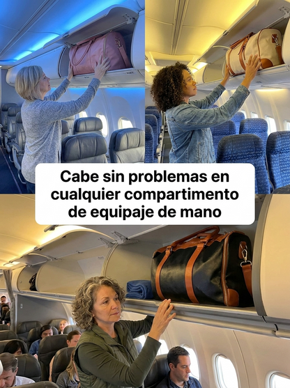 PlegaViaje - Bolsa de Viaje Plegable con Compartimento para Colgar Ropa