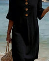 Vestido Floral Negro Chic de Playa