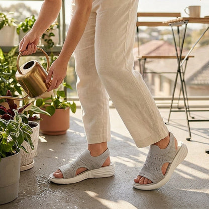 Anne | Sandalias con Plataforma de Material Transpirable para Mujer